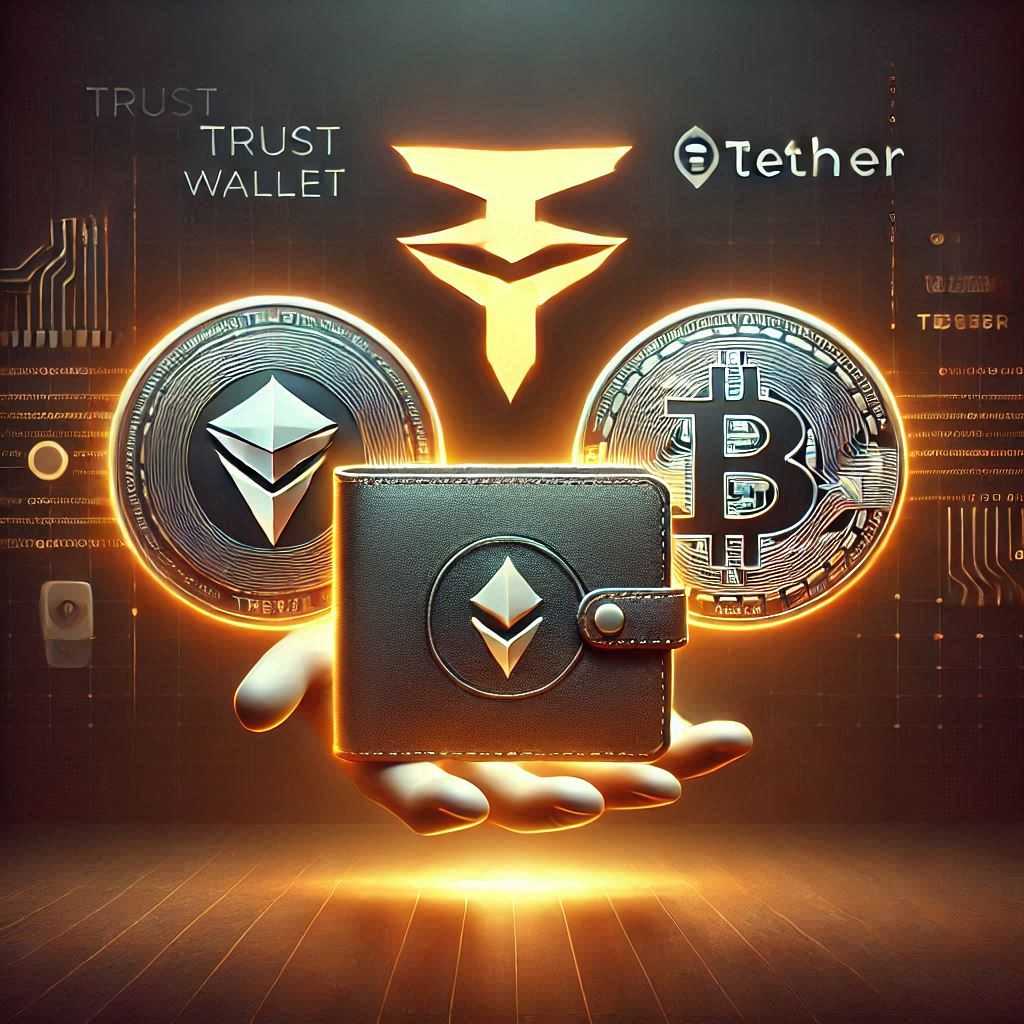 مراحل انتقال تتر به کیف پول Trust Wallet